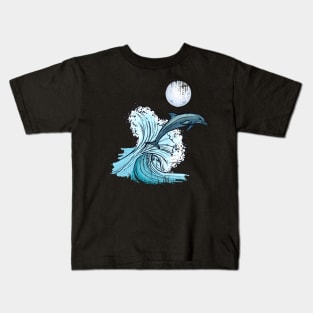 Tie Dye Dolphin Kids T-Shirt